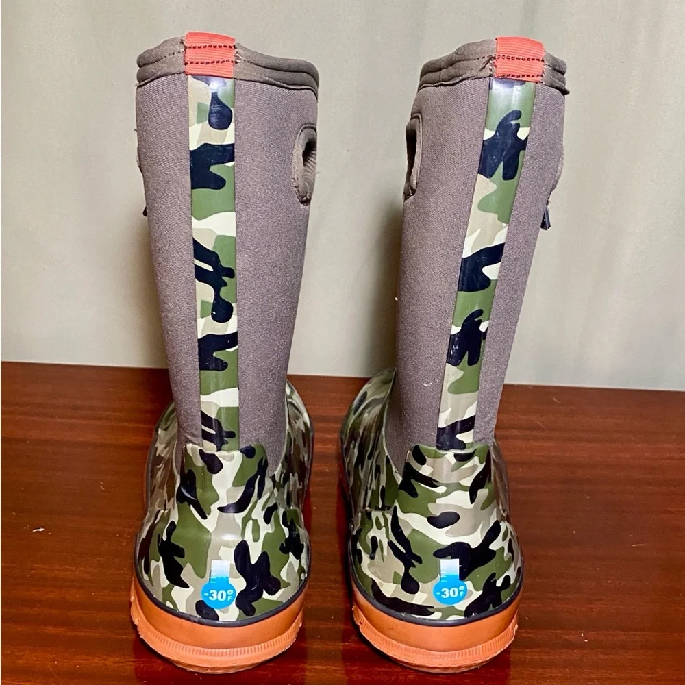 Bogs Camo Classic 71397-352 Insulated Waterproof Rain/Snow/Winter Boots Youth 6